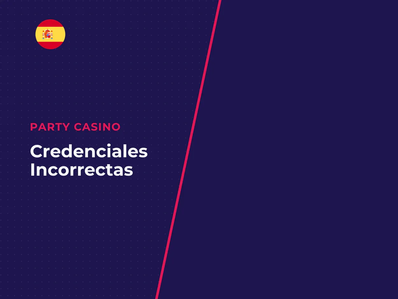 Credenciales incorrectas o cuenta bloqueada. Las causas más simples, pero no menos frecuentes: