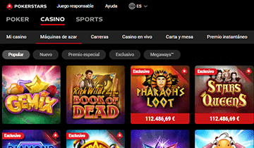 Popular slot games at PokerStars Casino