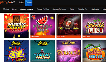 PartyPoker online casino games