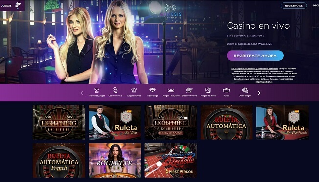genesis casino live