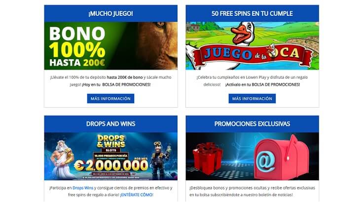Promociones de Lowenplay