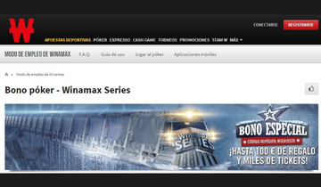 Winamax poker bonuses