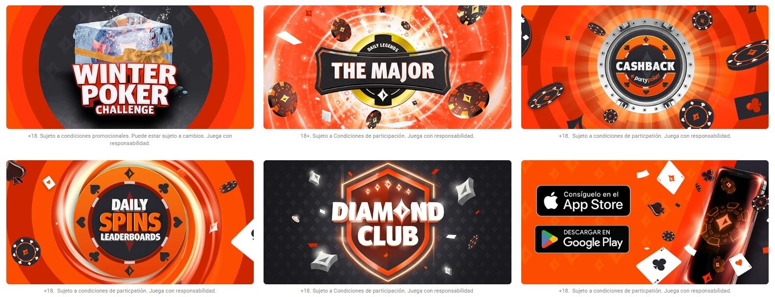 Variety of PartyCasino games