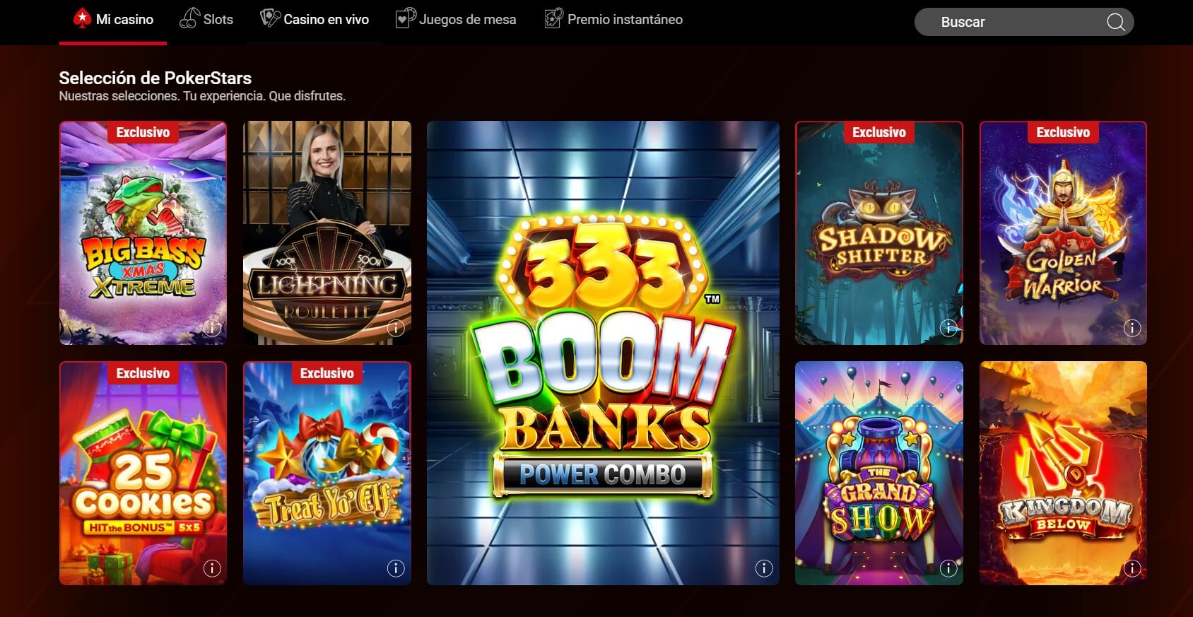 Variety of games on PokerStars