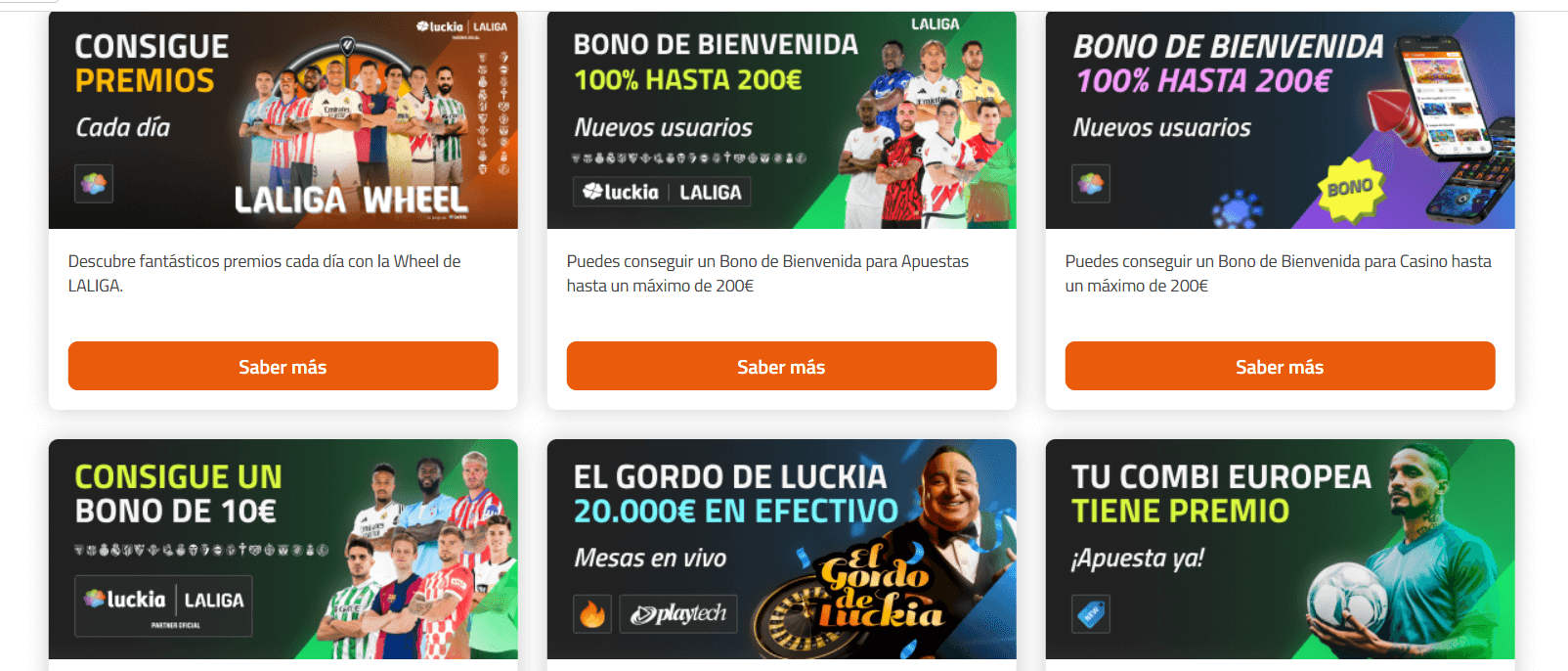 Luckia promociones actuales